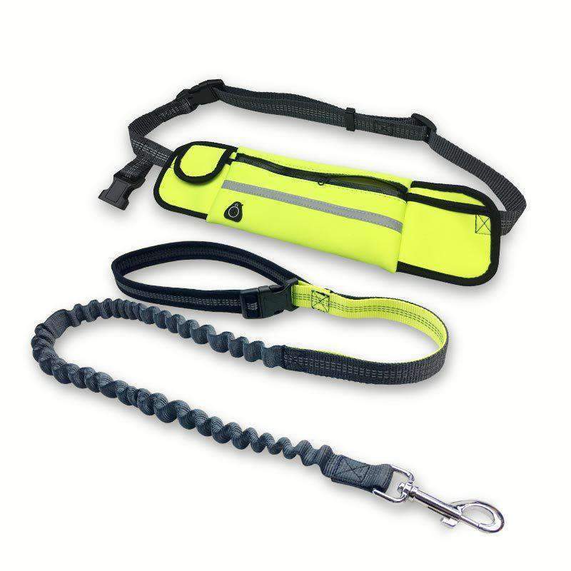 Hands-Free Dog Running Leash with Adjustable Waist Belt