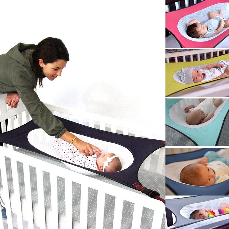 H7167165030d3426dbffa5ee351a72185K.jpg Baby crib hammock bed with adjustable straps in gray