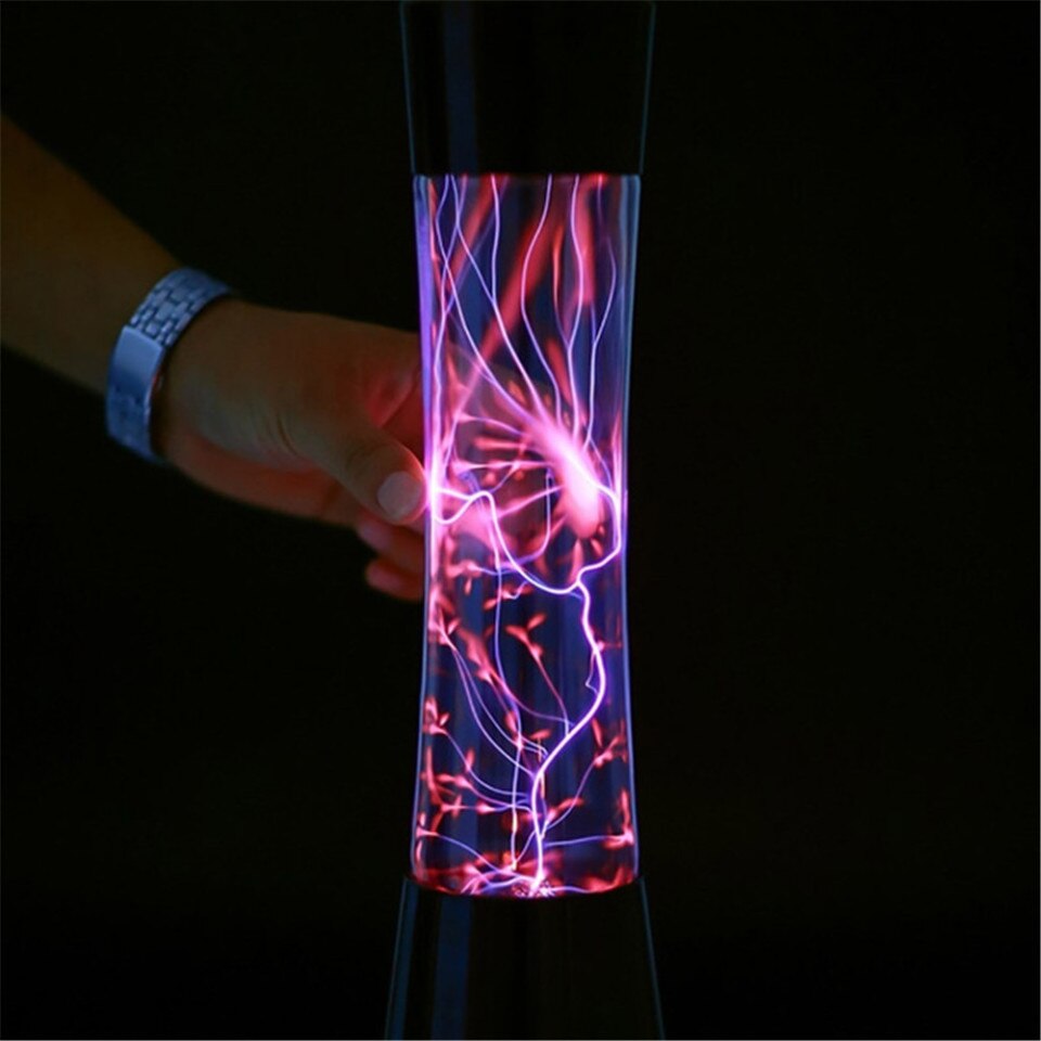 Interactive plasma tower lightning lamp with colorful touch-responsive electrical display