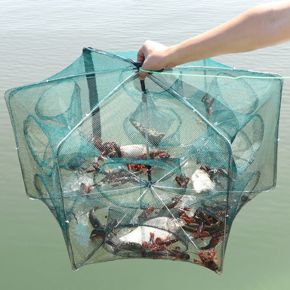 Foldable fishing trap net with multiple entrance openings for shrimp, crab, crawfish, and minnows.jpg_960x960.jpg Foldable fishing trap net with multiple entrance openings for shrimp, crab, crawfish, and minnows