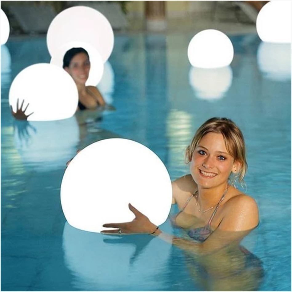 Rechargeable waterproof LED garden ball light with remote control for outdoor landscape lighting