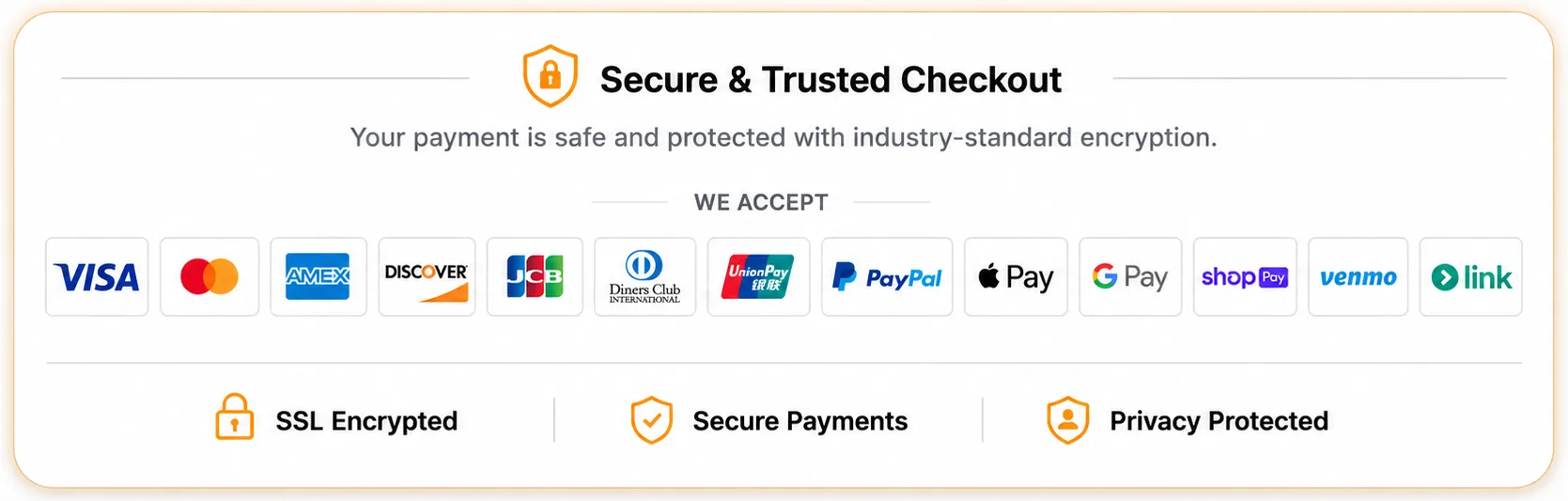 Secure & Trusted Checkout
