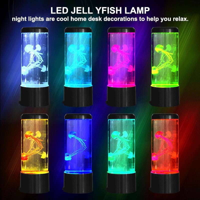 jellyfish aquarium lamp with floating jellyfish decoration