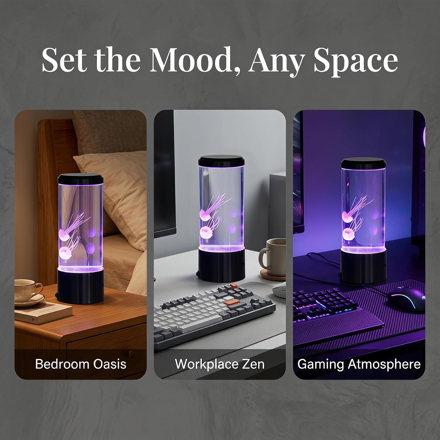 jellyfish lava lamp with realistic aquarium-style display