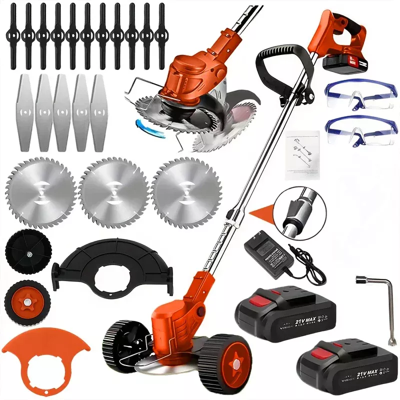 brush cutter with 6 inch metal blade and cordless battery power