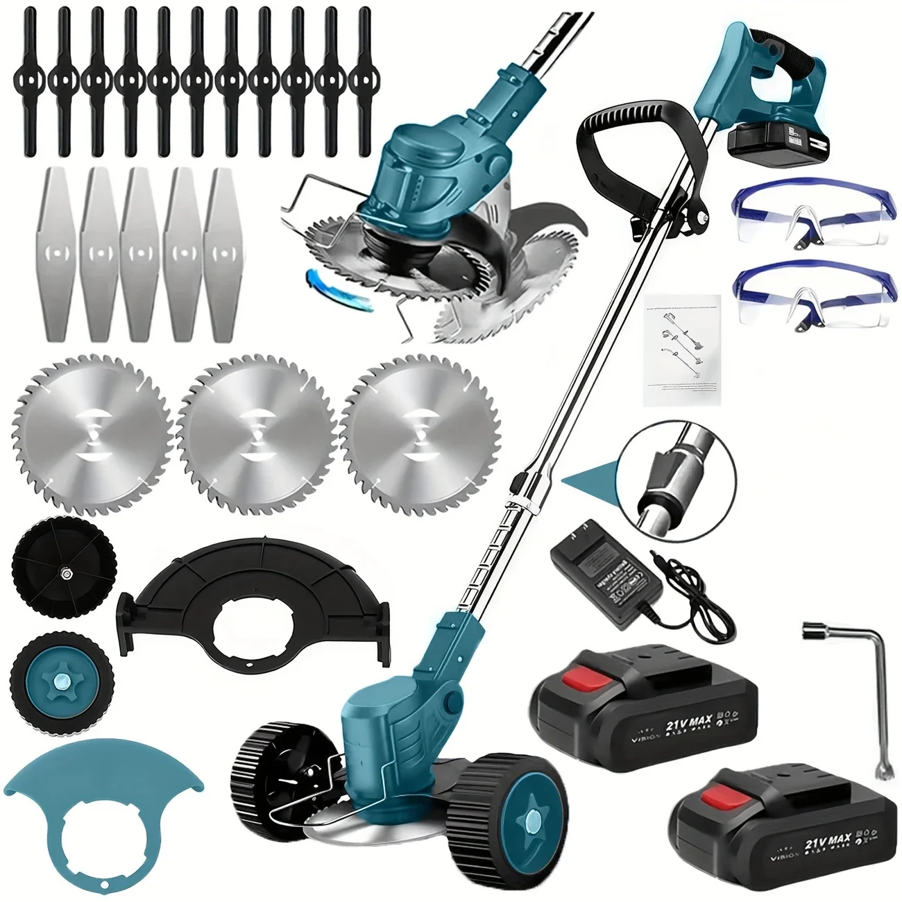 cordless brush cutter with 21V rechargeable battery