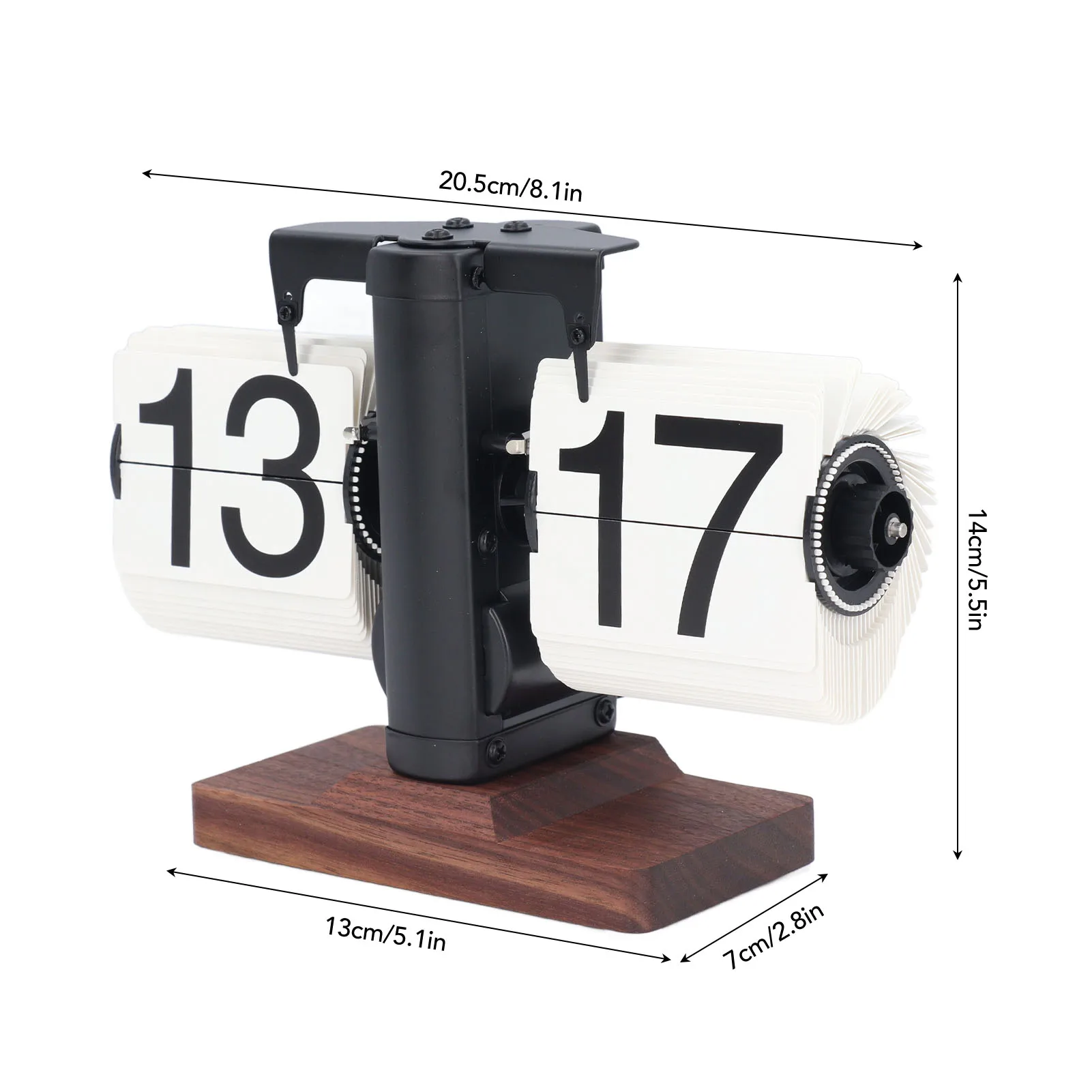 flip desk clock with large digital flip display