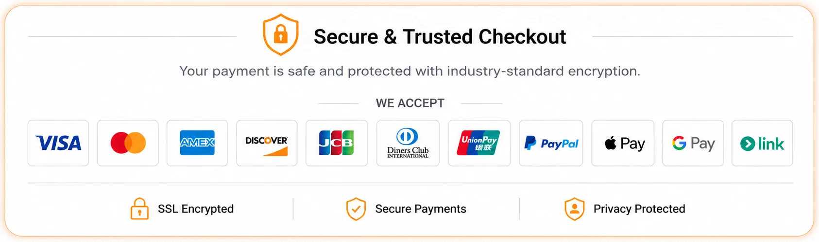 Secure & Trusted Checkout